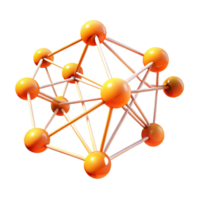 magnificent creative A network of interconnected nodes and lines, pulsating with energy, glowing with a warm orange light. Abstract, data visualization style exclusive png