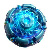 vibrant classic A quantum computer processing data, intricate glowing patterns swirling within its transparent casing, lit by a cool, electric blue light. Sci fi, cyberpunk style genuine png