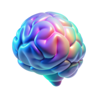 extraordinary vintage A holographic projection of a human brain, rotating slowly, different areas lighting up in different colors, illuminated by a soft, blue light.... png
