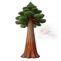 magnificent traditional A giant sequoia tree, reaching towards a starry night sky, illuminated by the soft glow of the Milky Way, painting style high resolution png