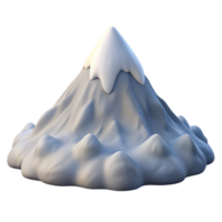 beautiful traditional A snow covered mountain peak, piercing through a layer of clouds, crisp and sharp, photographic style premium png