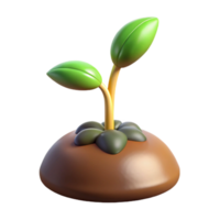 serene abstract A sprouting seed pushing through the soil, reaching towards the light, time lapse photography style high quality png