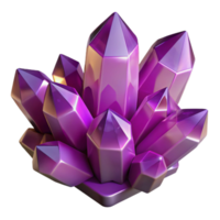 impressive rustic A cluster of amethyst crystals, sparkling and multifaceted, dark background, gemstone photography style exclusive png