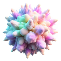 wonderful contemporary A chaotic explosion of pastel colored particles resembling chalk dust, lit by a soft, diffuse glow, Impressionist style authentic png