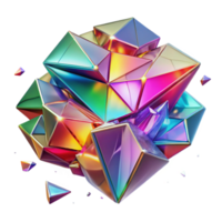 impressive rustic Shattered shards of glass in vibrant jewel tones, reflecting a rainbow of light, abstract expressionism style premium png