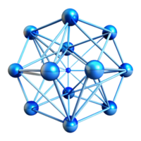 extraordinary artistic A complex network of interconnected lines and dots, glowing with a cool, blue light, data visualization style high quality png