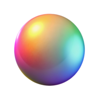 impressive artistic A single, luminous orb emitting a spectrum of colors, lit by an internal light source, minimalist style exclusive png