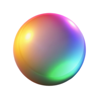 elegant vintage A single, luminous orb emitting a spectrum of colors, lit by an internal light source, minimalist style exclusive png