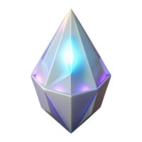 wonderful traditional A single, levitating crystal emitting a soft, white light, fantasy art style genuine png