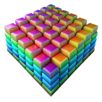 dramatic vintage A field of colorful, tessellating patterns, illuminated by a shifting, rainbow light, Op Art style high quality png