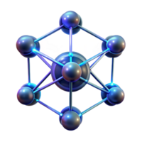 impressive creative An artificial intelligence represented by a network of glowing nodes and connections, intricate detail, dark background with neon highlights, data visualization style premium png