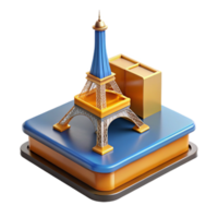 beautiful rustic A 3D printer creating a miniature replica of the Eiffel Tower, layer by layer, bright studio lighting, time lapse photography style professional png