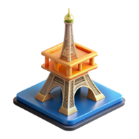 wonderful contemporary A 3D printer creating a miniature replica of the Eiffel Tower, layer by layer, bright studio lighting, time lapse photography style original png