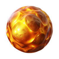 elegant modern A single, pulsating orb of molten gold, emitting waves of intense heat and light, in a cosmic, abstract expressionist style authentic png