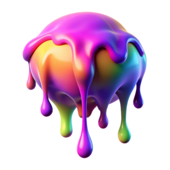 sereno rustico un amorfo macchia di vibrante, fluorescente dipingere, gocciolante e vorticoso nel zero gravità, illuminato di un' luce nera, nel un' psichedelico stile 4k png