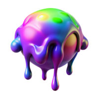 vibrant abstract An amorphous blob of vibrant, fluorescent paint, dripping and swirling in zero gravity, lit by a blacklight, in a psychedelic style original png