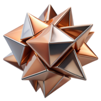 extraordinary rustic A dynamic composition of sharp, angular shapes, rendered in metallic textures of chrome and copper, illuminated by harsh, industrial lighting, in a constructivist style authentic png