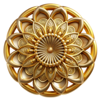 impressive minimalist A series of concentric circles radiating outwards, composed of intricate, filigree patterns, bathed in a soft, golden light, in an ornamental style premium png
