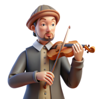 impressive rustic A pensive musician holding a violin, Rembrandt lighting emphasizing their hands, classical painting style high resolution png