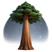 extraordinary minimalist A giant sequoia tree reaching towards a starry night sky, low angle shot, epic scale, dark and moody high resolution png