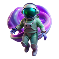 vibrant minimalist A lone astronaut, clad in a bioluminescent spacesuit, floats in the inky blackness of space, a swirling nebula of vibrant purples and greens reflecting in their visor.... png