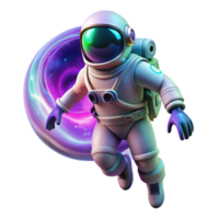 elegant traditional A lone astronaut, clad in a bioluminescent spacesuit, floats in the inky blackness of space, a swirling nebula of vibrant purples and greens reflecting in their visor.... png