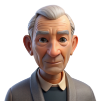 elegant artistic Portrait of an elderly man with deep wrinkles, a weathered face, and a wise, gentle gaze, Rembrandt lighting, hyperrealistic style authentic png