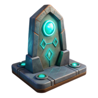 beautiful artistic An ancient, weathered stone tablet displaying a futuristic holographic interface, pulsating with arcane symbols and glyphs, lit by flickering candlelight. Fantasy style professional png