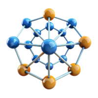 elegant rustic A network of interconnected, glowing data nodes forming a complex, three dimensional web, rotating slowly in a dark, digital void. Data visualization style high quality png