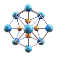 stunning modern A network of interconnected, glowing data nodes forming a complex, three dimensional web, rotating slowly in a dark, digital void. Data visualization style genuine png