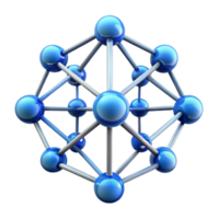 beautiful abstract A network of interconnected, glowing data nodes forming a complex, three dimensional web, rotating slowly in a dark, digital void. Data visualization style detailed png