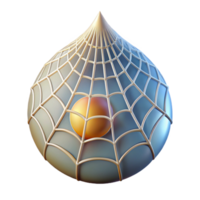 elegant abstract A single dewdrop on a delicate spiderweb, catching the first rays of dawn, macro photography style premium png