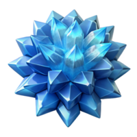 dramatic contemporary An intricate ice crystal forming on a frozen lake, lit by the cool blue light of a winter afternoon, abstract photography style original png