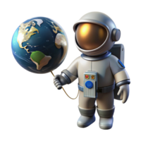 wonderful creative A lone astronaut, tethered to a satellite, gazing at a distant Earth, lit by the sun and reflected light from the Earth, photorealistic style authentic png