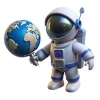 serene modern A lone astronaut, tethered to a satellite, gazing at a distant Earth, lit by the sun and reflected light from the Earth, photorealistic style professional png