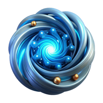 vibrante tradicional un artificial inteligencia, representado por un arremolinándose vórtice de código y datos, emanando un poderoso brillo, resumen estilo, dramáticamente iluminado original png