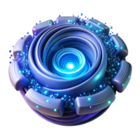 magnificent modern An artificial intelligence, represented by a swirling vortex of code and data, emanating a powerful glow, abstract style, dramatically lit original png