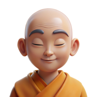 magnificent abstract A portrait of a serene monk with a shaved head, closed eyes, and a peaceful expression, bathed in soft, warm candlelight, in a contemplative, spiritual style professional png