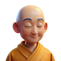 stunning abstract A portrait of a serene monk with a shaved head, closed eyes, and a peaceful expression, bathed in soft, warm candlelight, in a contemplative, spiritual style original png