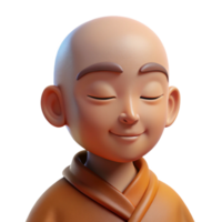 stunning minimalist A portrait of a serene monk with a shaved head, closed eyes, and a peaceful expression, bathed in soft, warm candlelight, in a contemplative, spiritual style original png