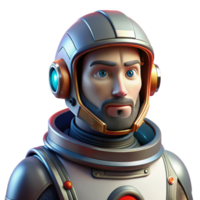 serene creative Portrait of a futuristic astronaut with a reflective visor, intricate spacesuit details, and a determined expression, lit by the harsh glare of a distant sun, in a hyperrealistic,... png