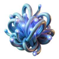 beautiful modern Intertwined, bioluminescent tendrils of light, pulsating with a soft, ethereal glow, in a style reminiscent of deep sea photography authentic png