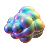 serene abstract A swirling cloud of iridescent, holographic particles, forming ephemeral shapes and patterns, illuminated by a shifting, rainbow colored light exclusive png