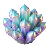 wonderful vintage A cluster of iridescent, crystalline geodes, radiating a soft, internal light, in a style reminiscent of Art Deco original png