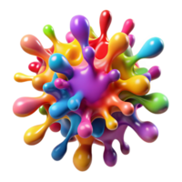 magnificent vintage A chaotic explosion of colorful paint splatters, forming abstract shapes and patterns, illuminated by a bright, studio light authentic png