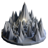 magnificent creative A dynamic, fractal landscape of jagged peaks and valleys, rendered in shades of deep grey and black, illuminated by a single, piercing ray of white light authentic png