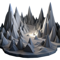 wonderful minimalist A dynamic, fractal landscape of jagged peaks and valleys, rendered in shades of deep grey and black, illuminated by a single, piercing ray of white light original png