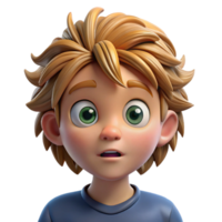 magnificent abstract Portrait of a curious child with wide eyes and messy hair, natural window lighting, impressionist style high resolution png