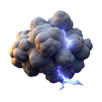 vibrant minimalist A dense cloud of swirling smoke, illuminated by flashes of lightning, in a dark, dramatic, and abstract expressionist style detailed png