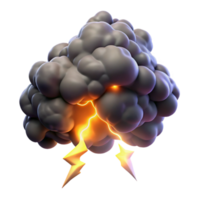 vibrant abstract A dense cloud of swirling smoke, illuminated by flashes of lightning, in a dark, dramatic, and abstract expressionist style high quality png